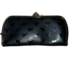 Black Gold Plated Heart Wallet